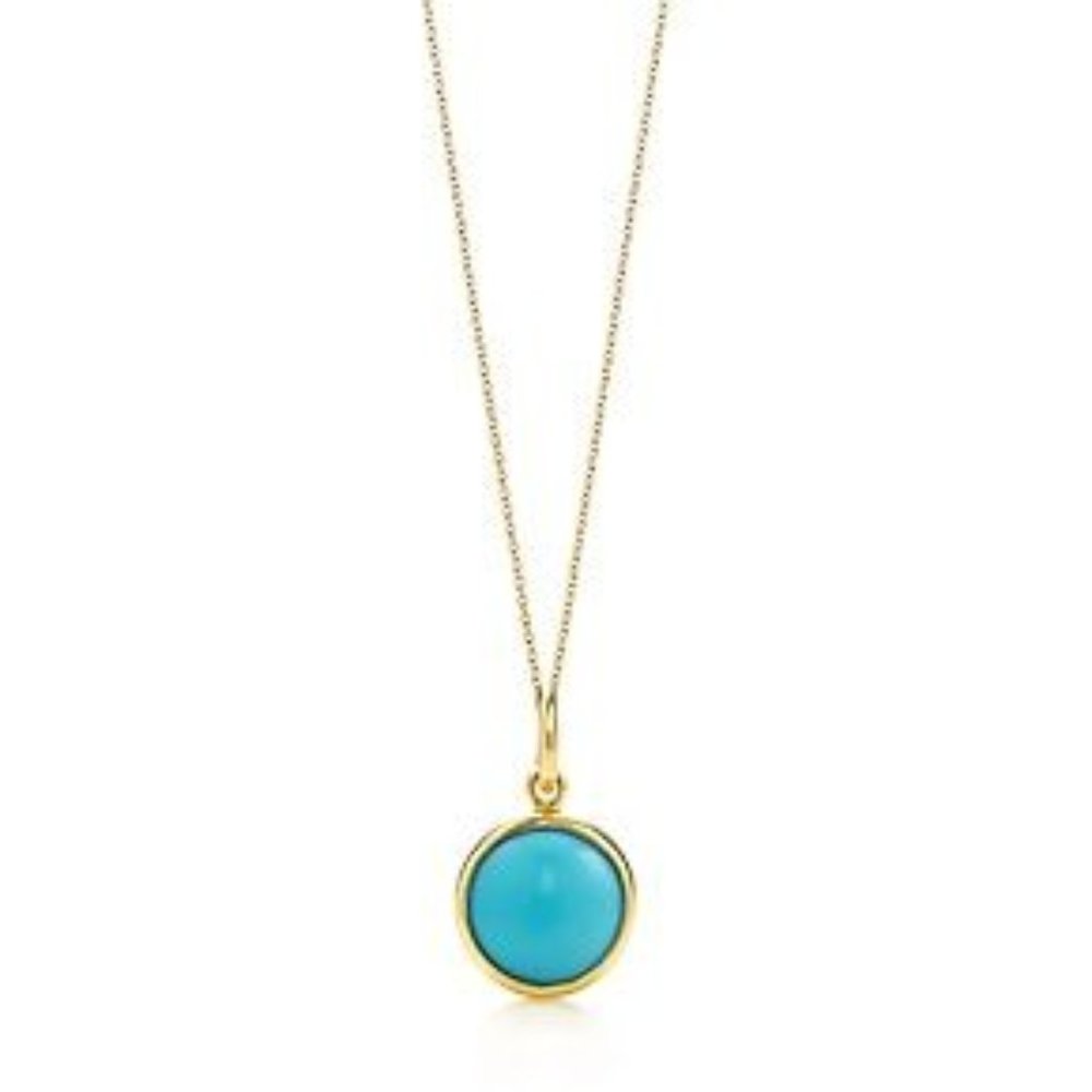 Tiffany and Co. Gold Turquoise Pendant